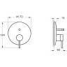 Набор встроенной душевой системы VITRA ORIGIN на 3 направления, матовый черный (верхняя лейка, излив, ручной душ, смеситель встроенный внешняя и внутренняя часть) A49284EXP